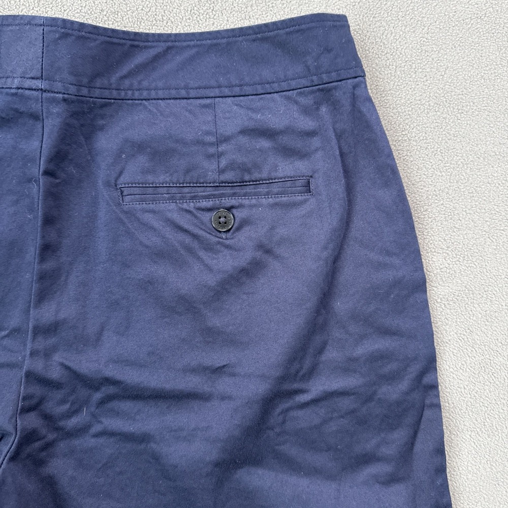Lauren Ralph Lauren Shorts Womens 10‎ Navy Chino Cuffed Stretch Casual Coastal - Picture 3 of 11
